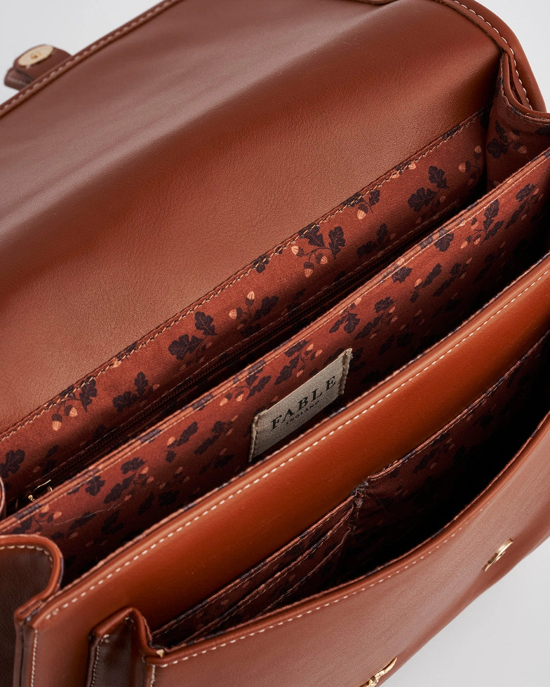 Tan Into the Woods Classic Satchel by Fable England