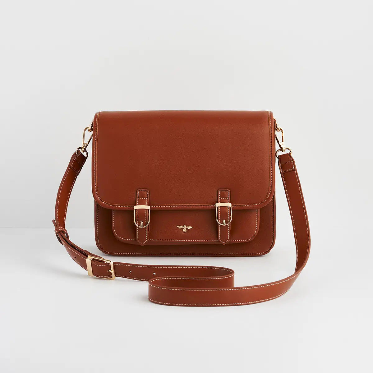 Tan Into the Woods Classic Satchel by Fable England