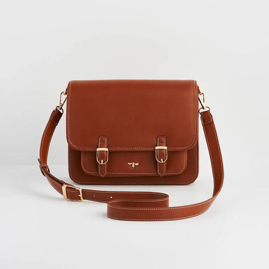 Tan Into the Woods Classic Satchel by Fable England