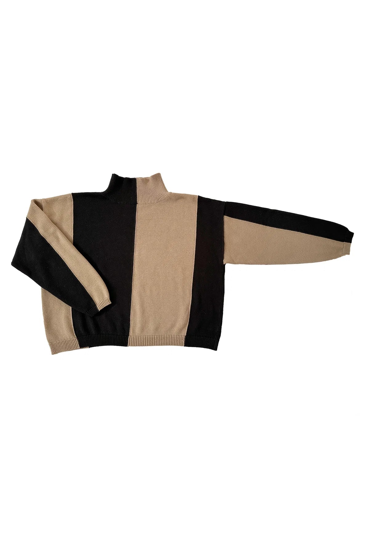 Tan & Black Sybil Sweater by Curator SF