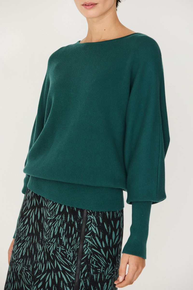 Teal Green Ibar Sweater by SKFK