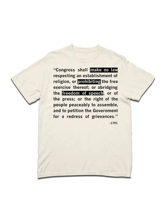The First Amendment Heavyweight Tee