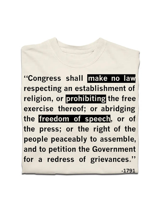 The First Amendment Heavyweight Tee