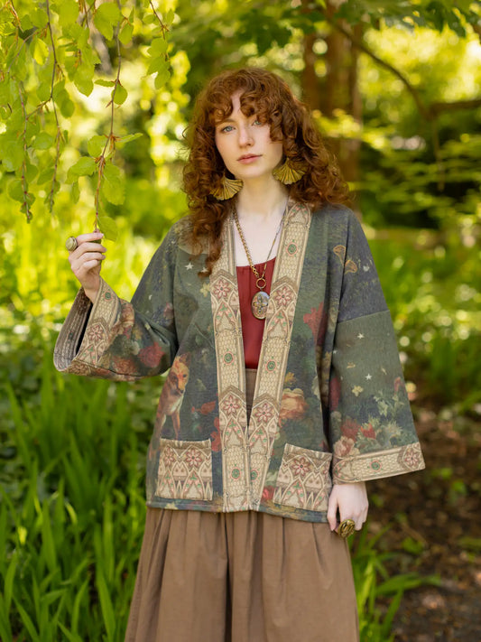 The Messenger Fleece Cottage Cardigan Jacket by Market of Stars