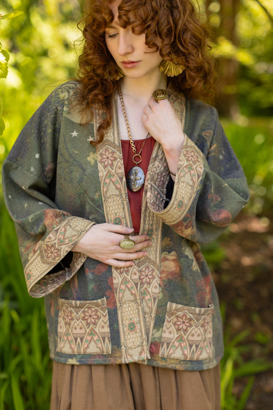 The Messenger Fleece Cottage Cardigan Jacket by Market of Stars