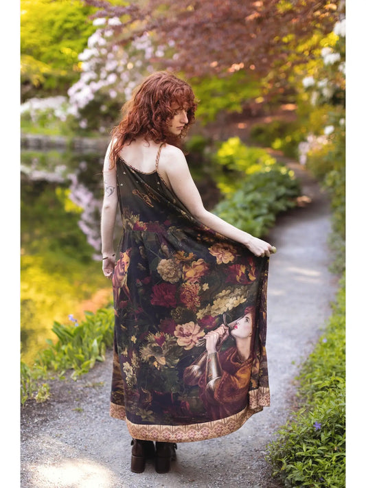 The Messenger Maxi Slip Dress w/ Joan of Arc