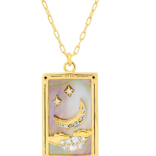 The Moon Tarot Card Necklace