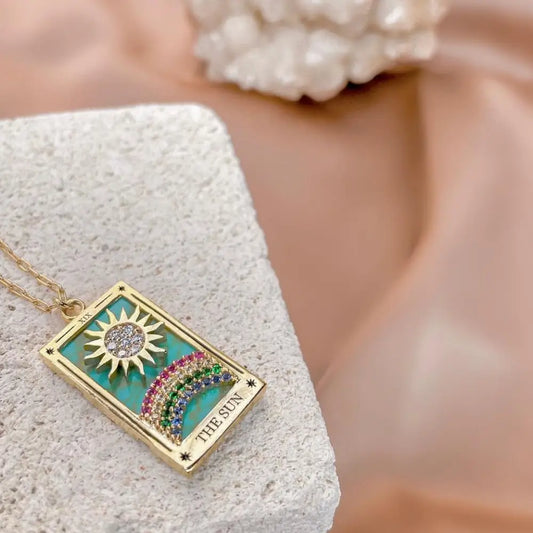 The Sun Tarot Card Necklace