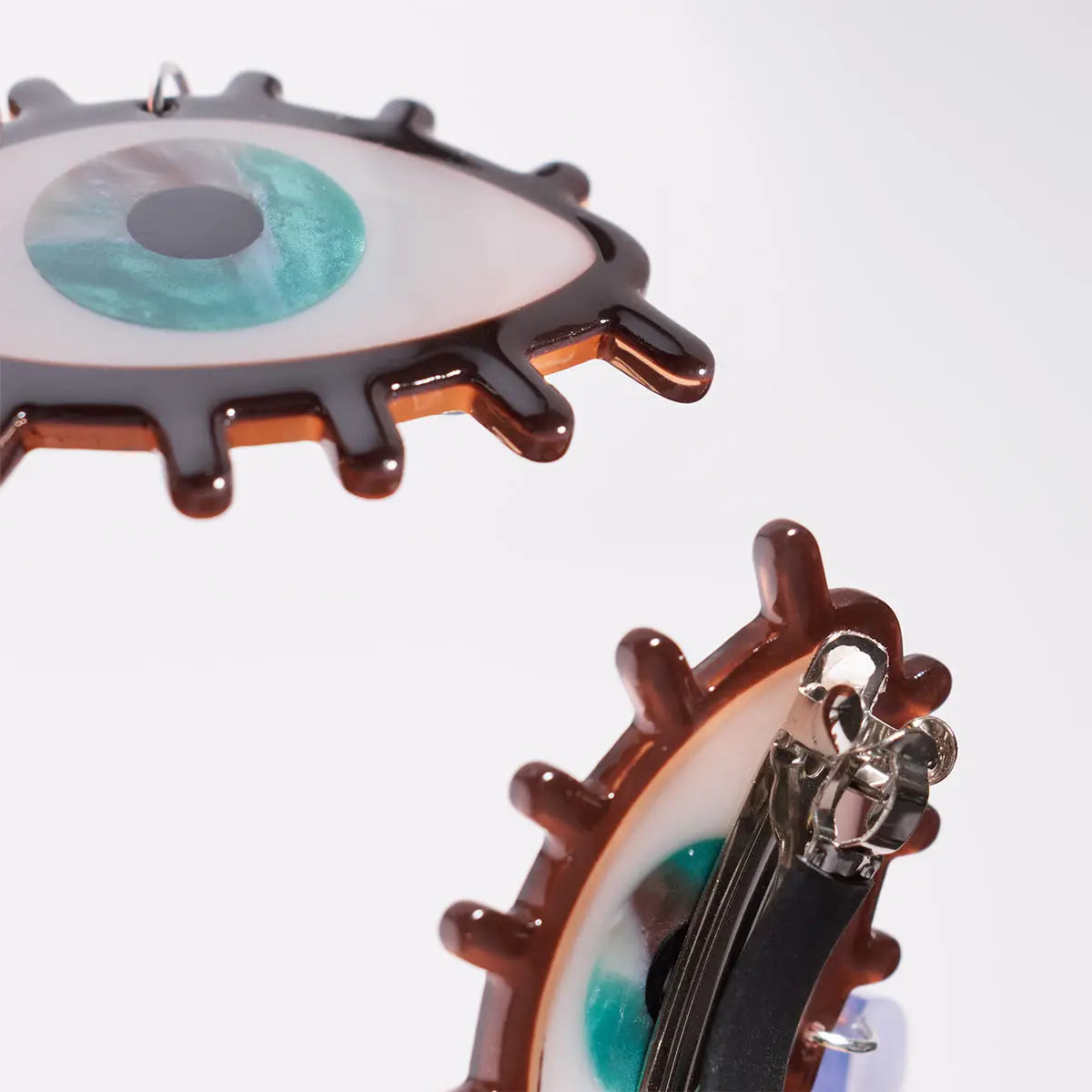 Third Eye Mini French Barrette With Tear Charm
