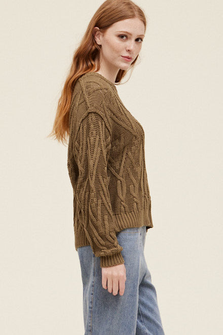 Thyme Cable Knit Sweater
