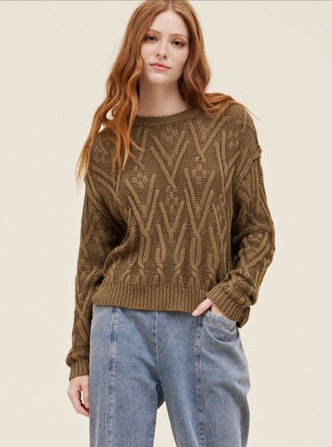 Thyme Cable Knit Sweater