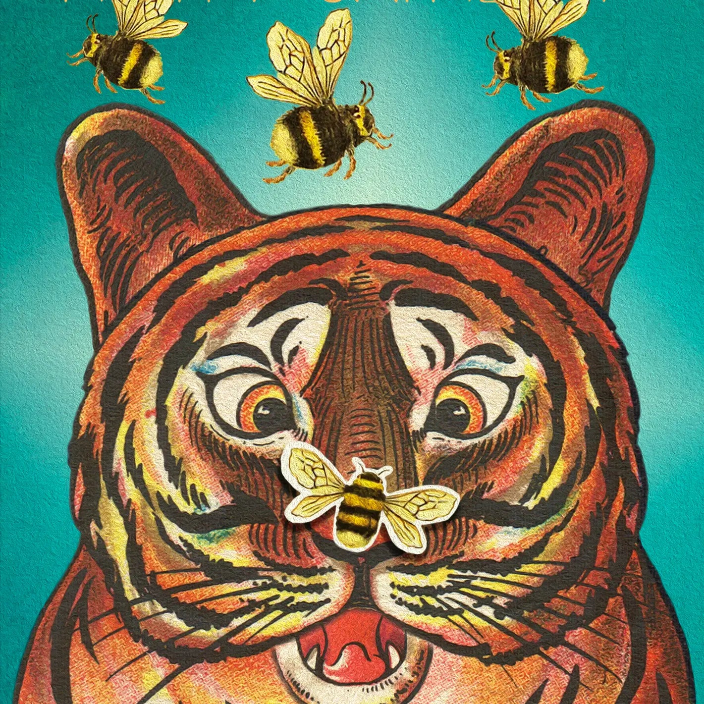 Tiger Bee Birthday Card