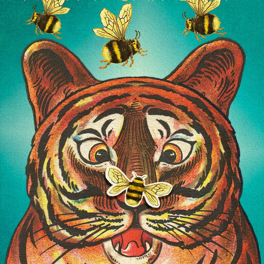 Tiger Bee Birthday Card