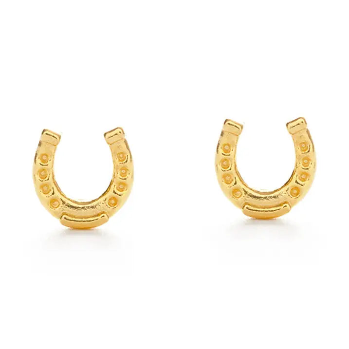 Tiny Horseshoe Stud Earrings