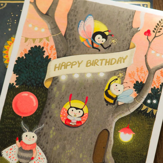 Tree Apartment Birthday Greeting Card