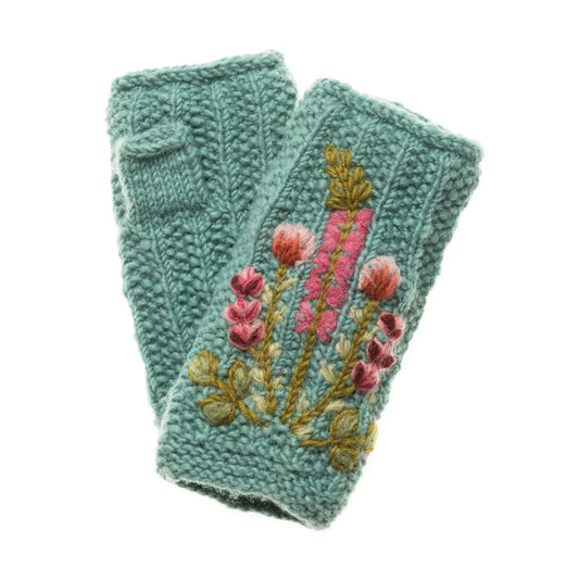 Turquoise Meadow Handwarmer by French Knot