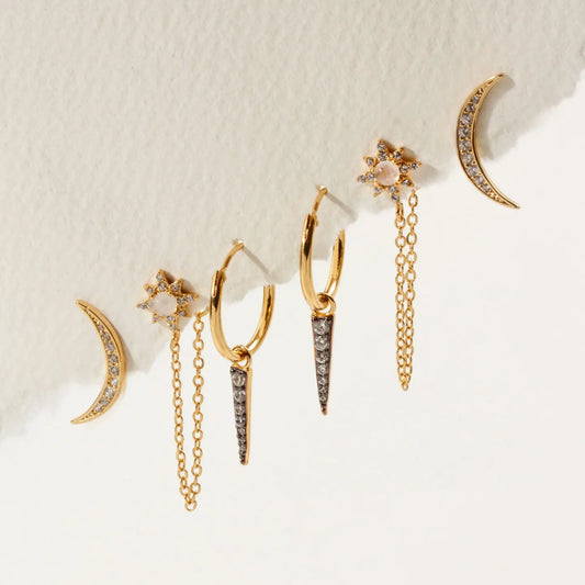 Twilight Earring Set- Moonstone