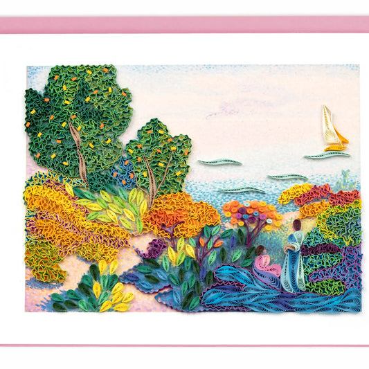 Two Women by the Shore. Artist's Series Quilling Card