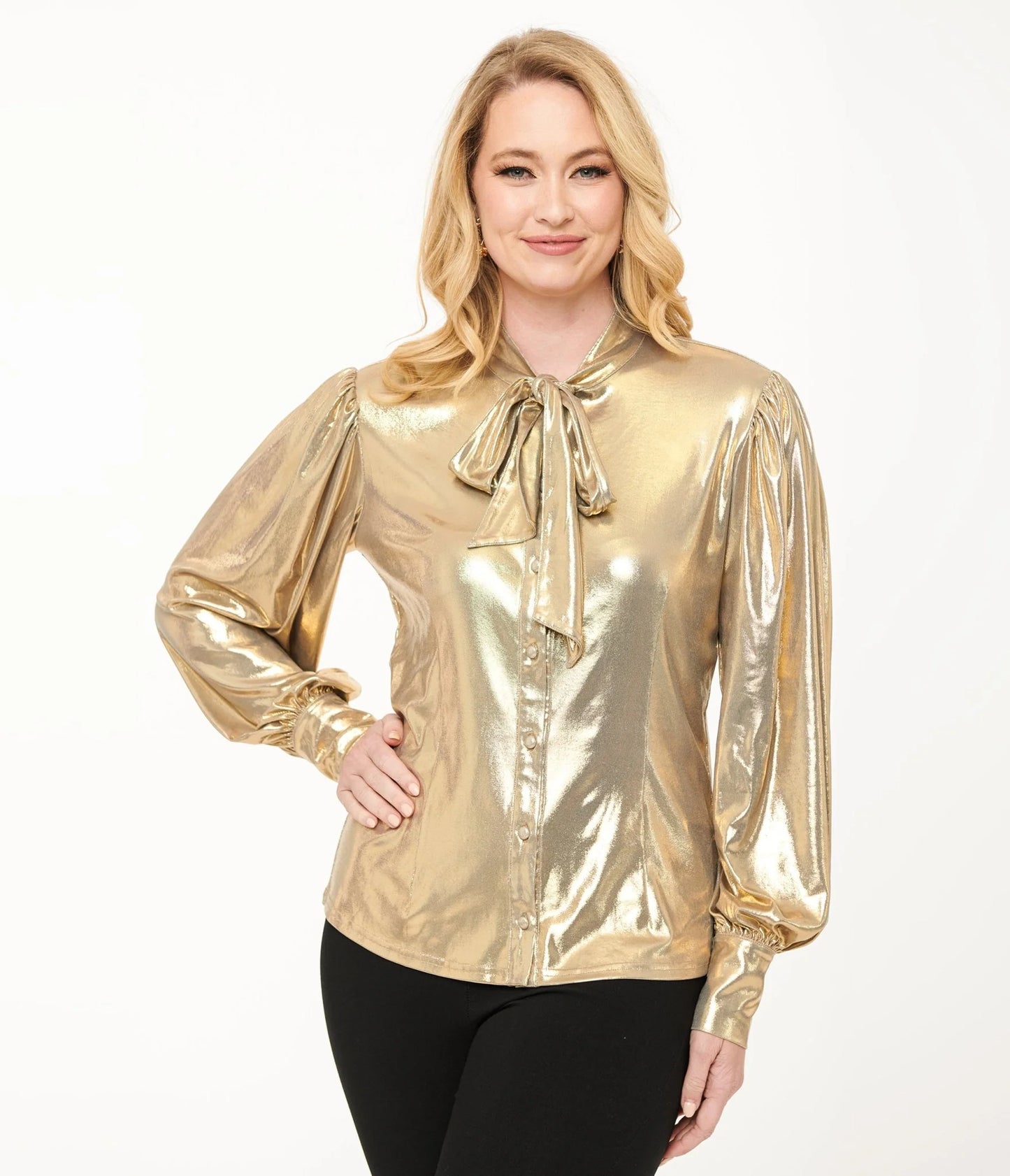 Metallic Gold Gwen Blouse