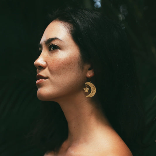 Vela Moon Star Earrings