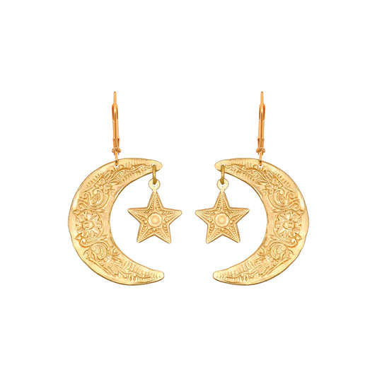 Vela Moon Star Earrings