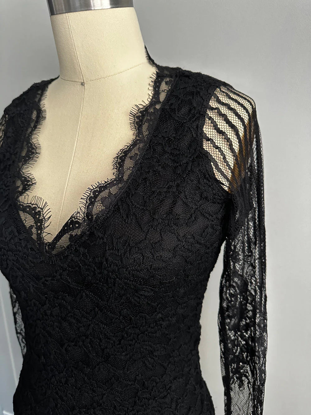 Black Victorian Lace Top
