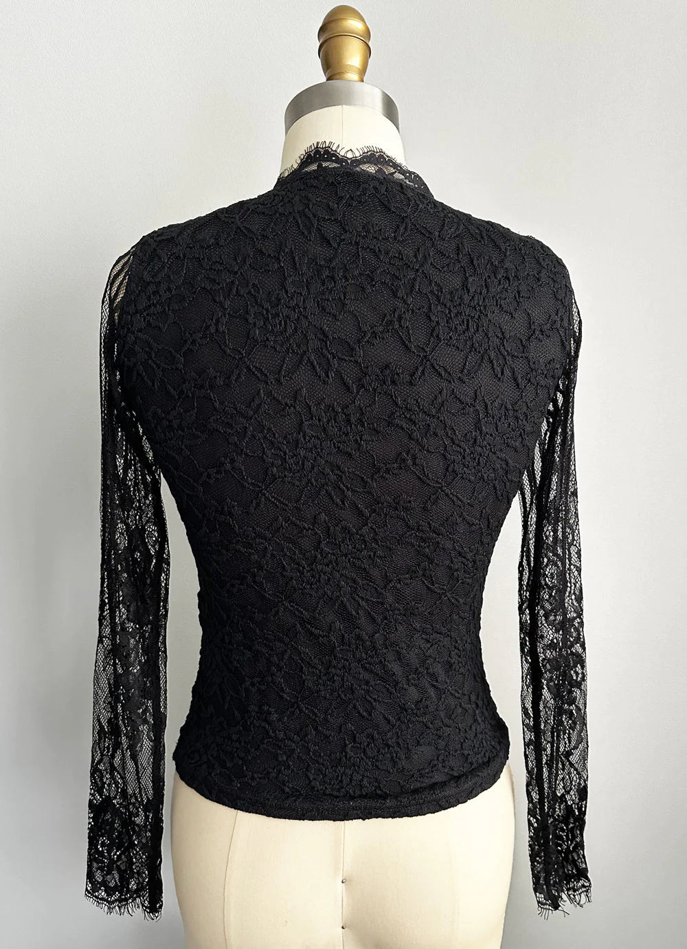 Black Victorian Lace Top