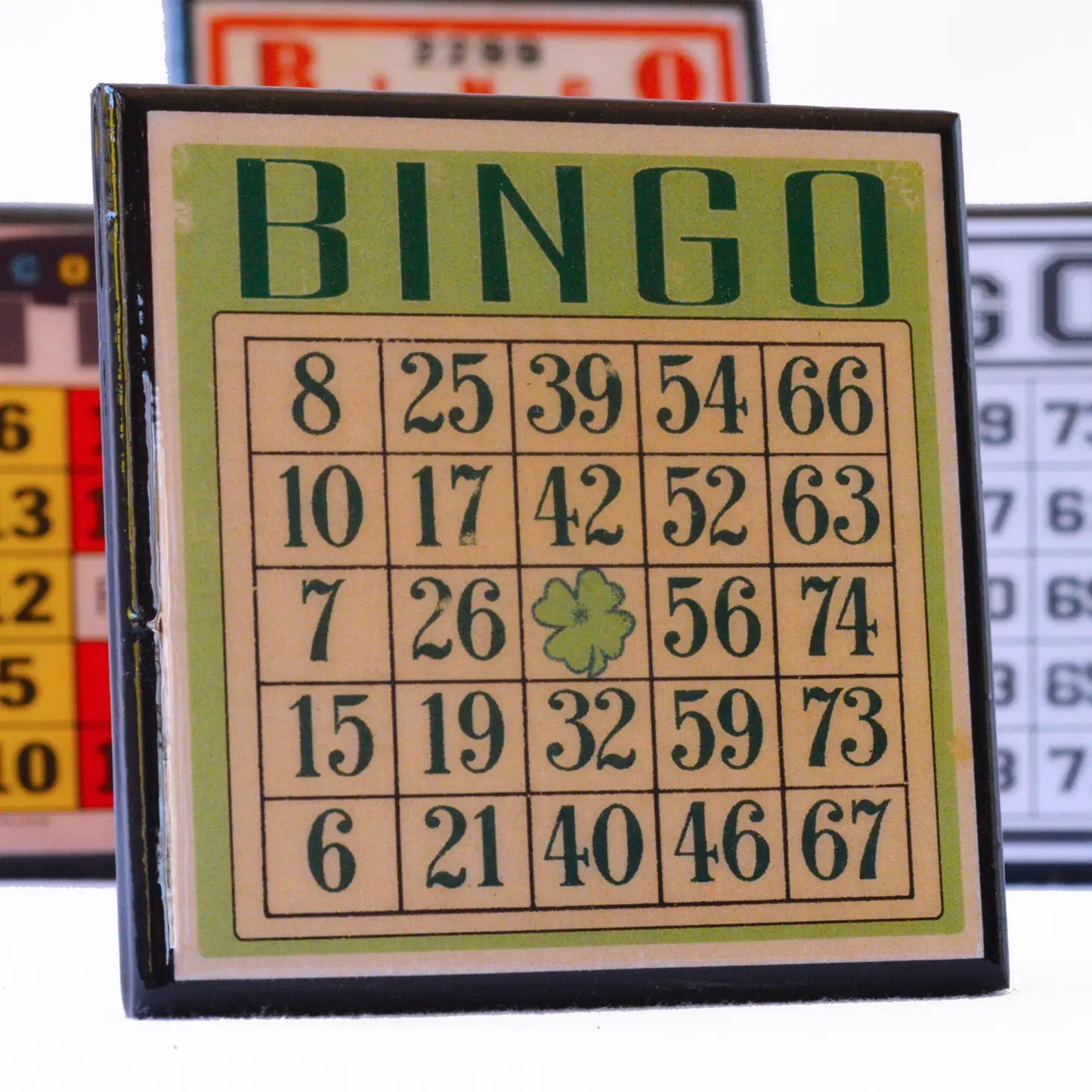 Vintage Bingo Card Coaster Set