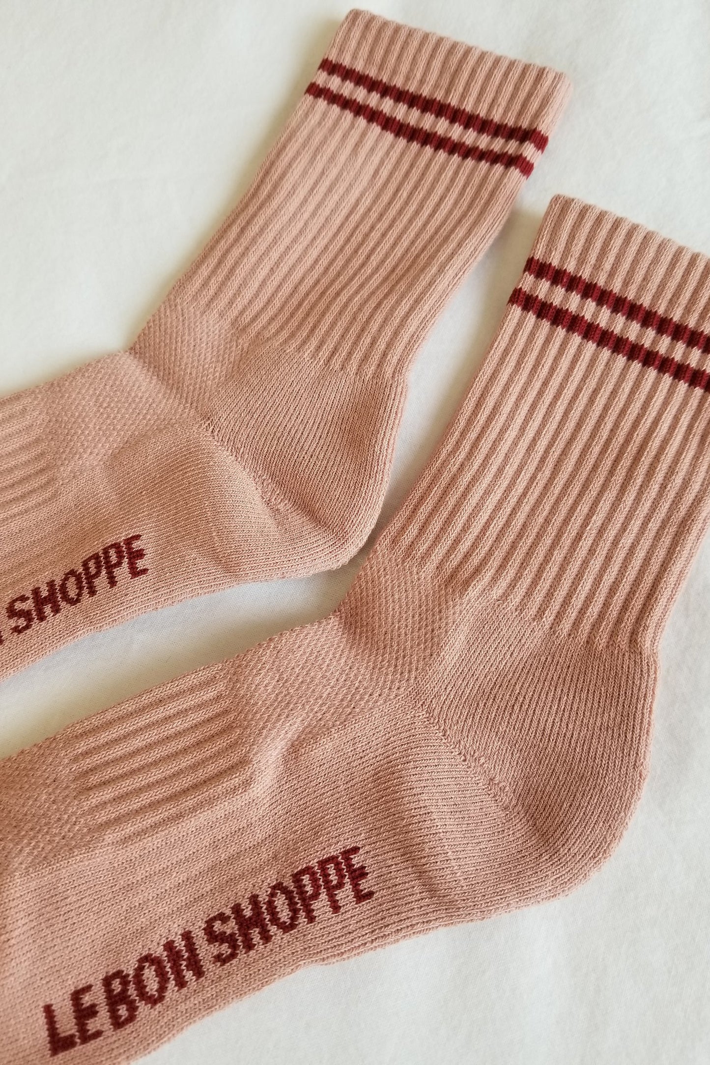 Vintage Pink Boyfriend Socks by Le Bon Shoppe