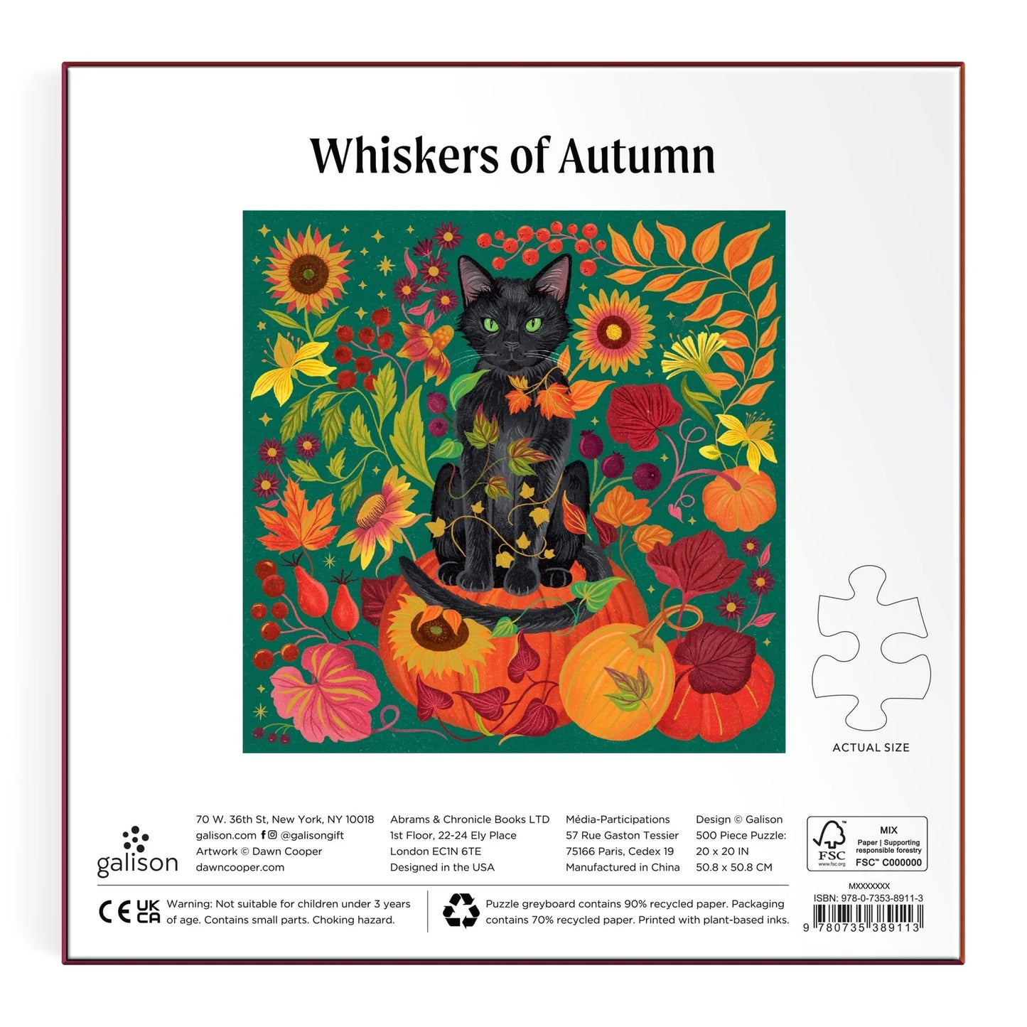 Whiskers of Autumn 500 Piece Foil Puzzle