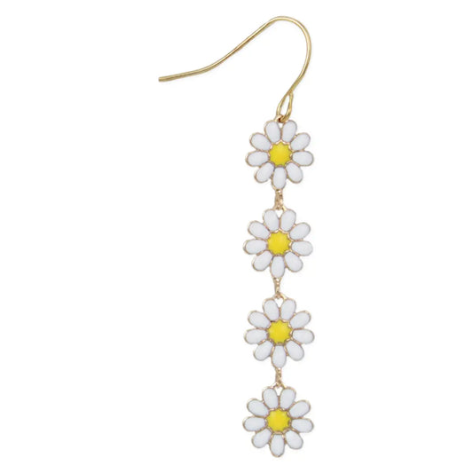 White Daisy Chain Earrings