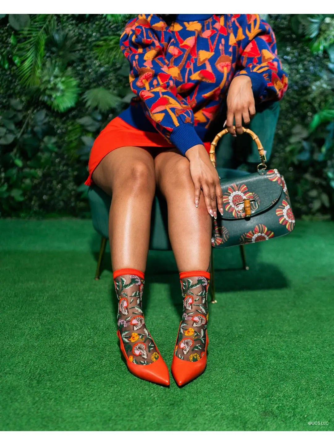 Wicked Elphaba Land Black Sheer Crew Socks