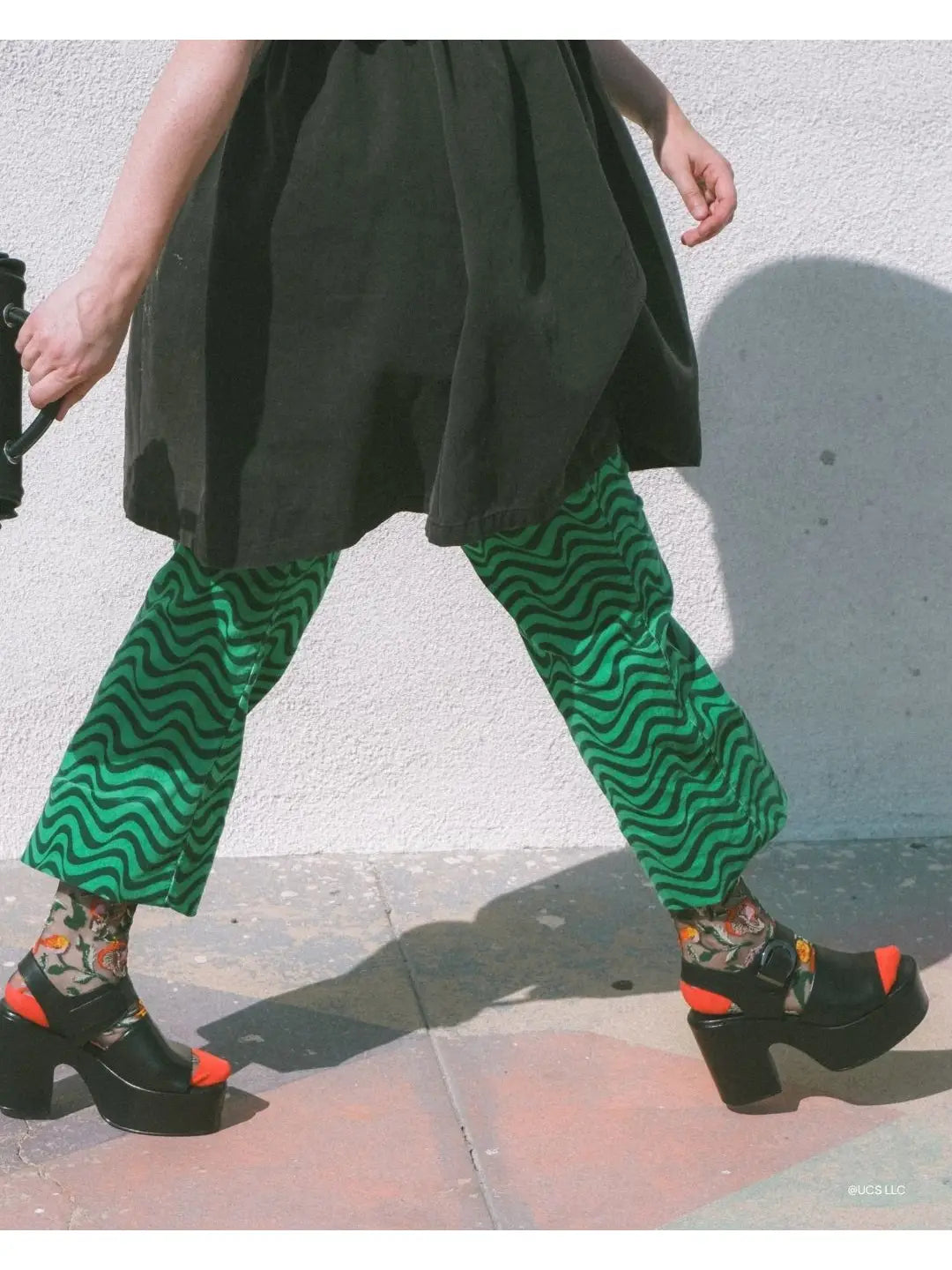 Wicked Elphaba Land Black Sheer Crew Socks