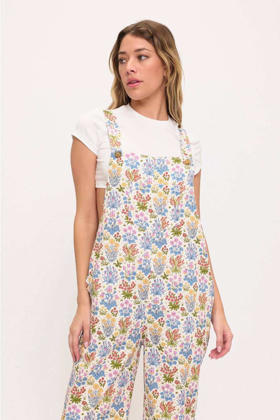 Wildflower Garden Print Overalls