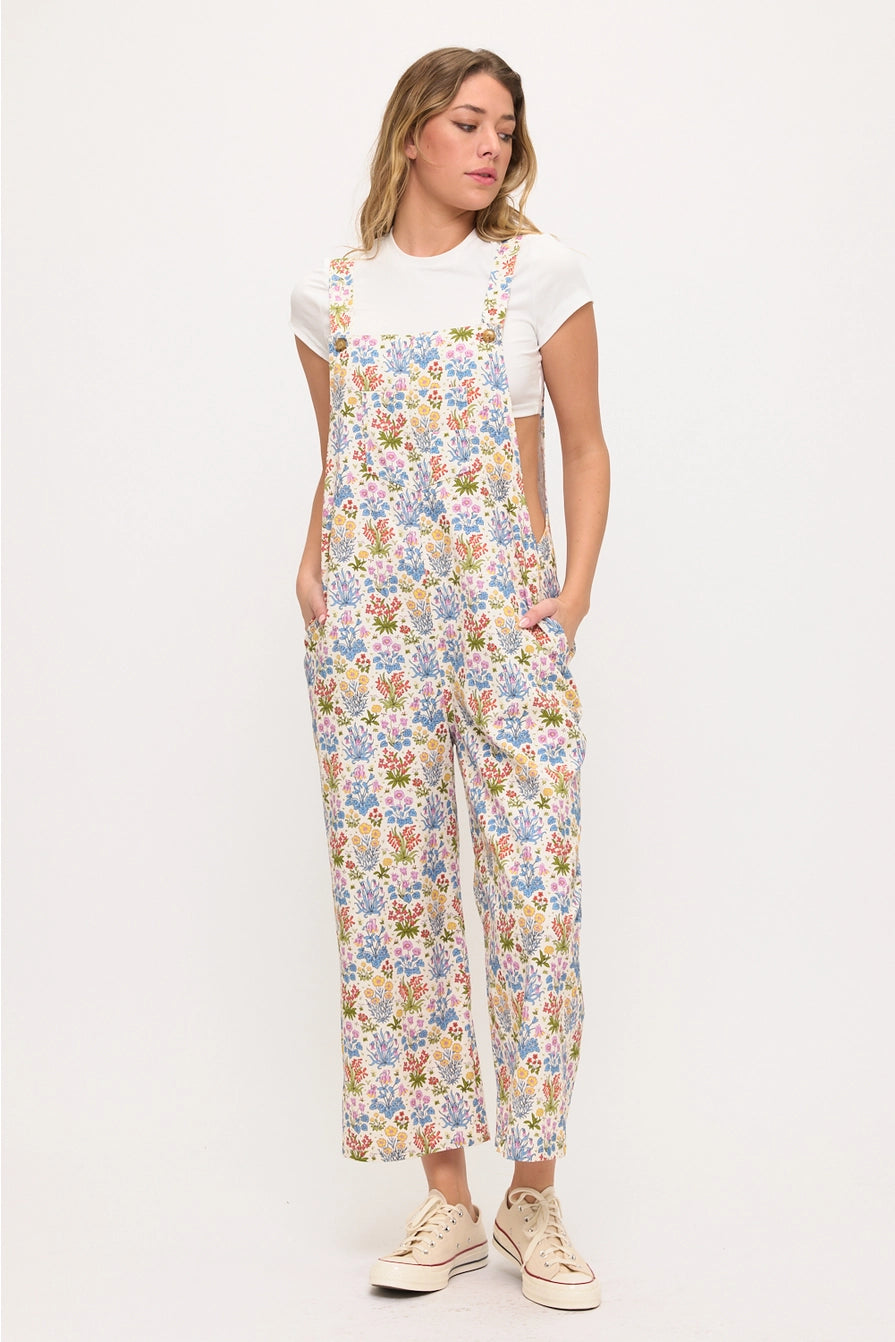 Wildflower Garden Print Overalls