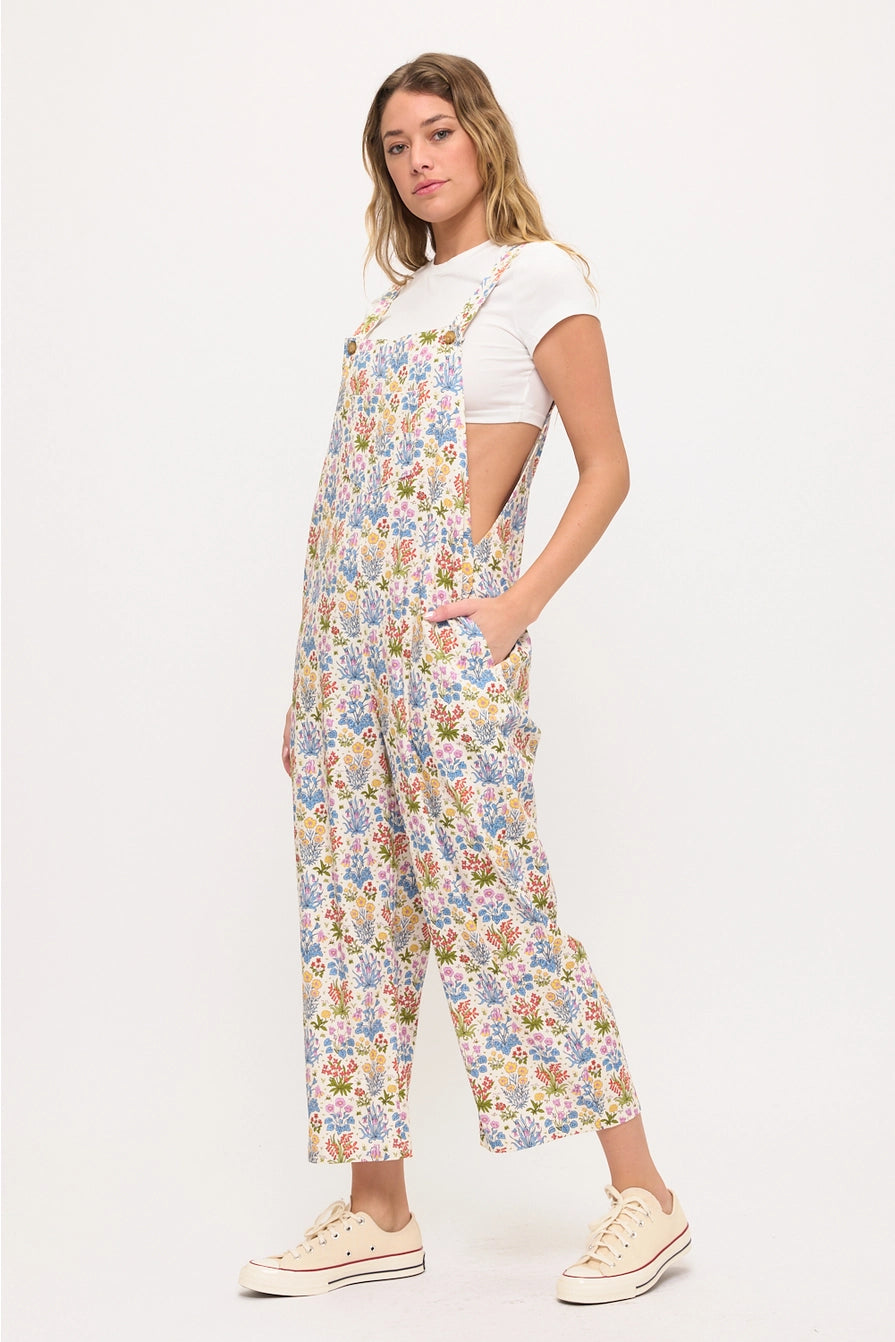 Wildflower Garden Print Overalls