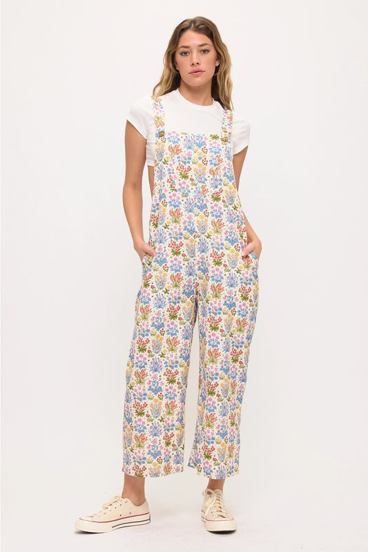 Wildflower Garden Print Overalls