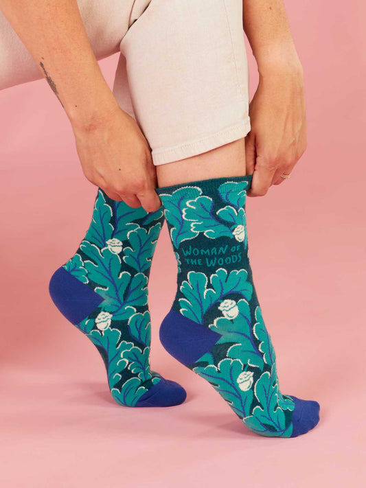 Woman Of The Woods Crew Socks by Blue Q