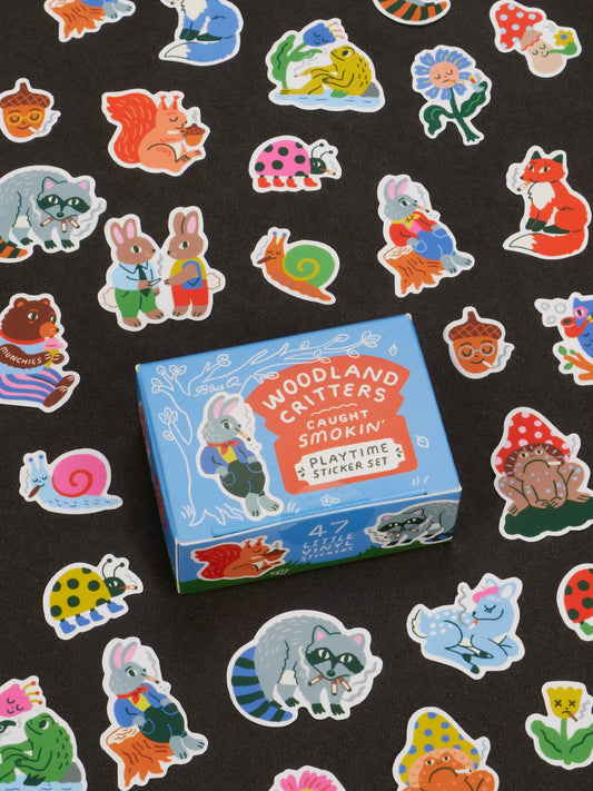 Woodland Critters Caught Smokin' Playtime Sticker Set