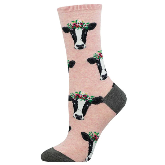 Wow Cow Pink Socks