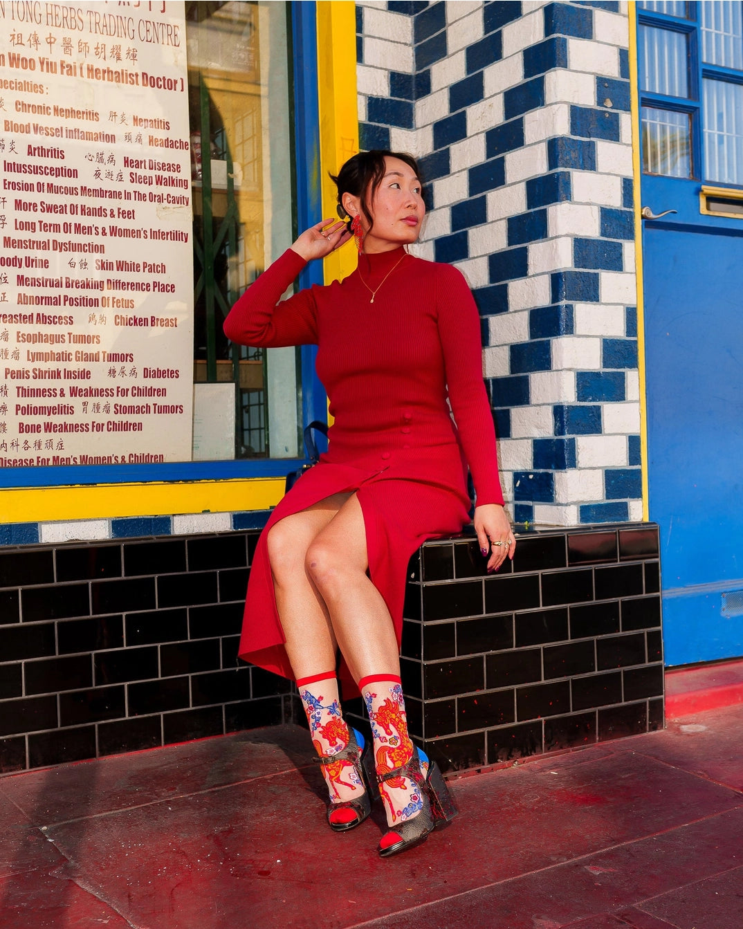 Year of the Horse Sheer Crew Sock