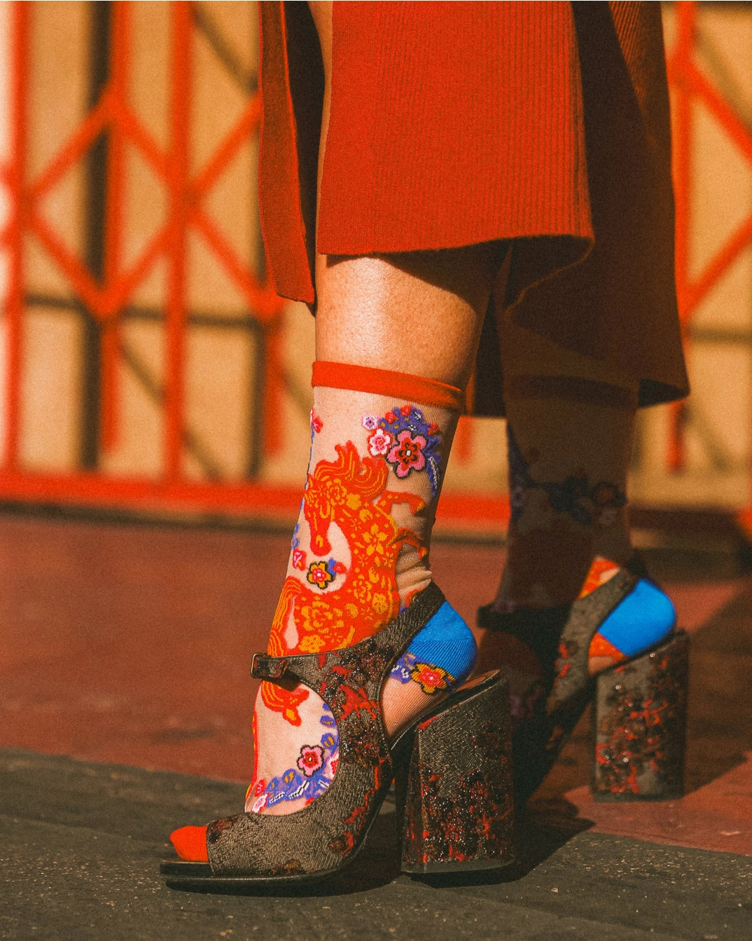 Year of the Horse Sheer Crew Sock