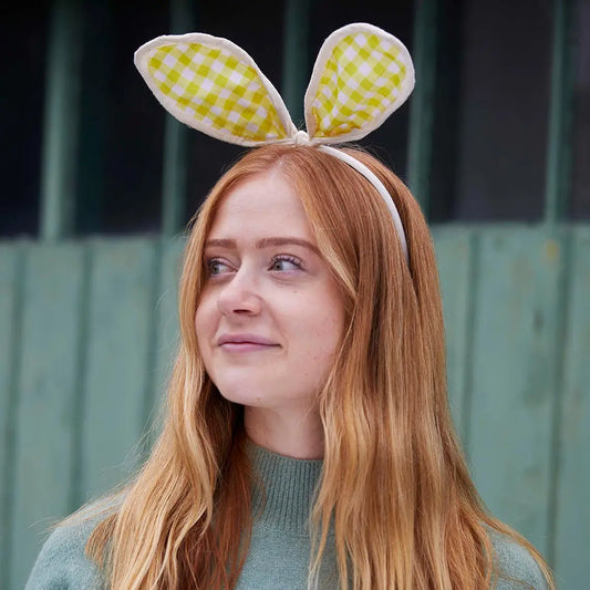 Yellow Fabric Bunny Headband