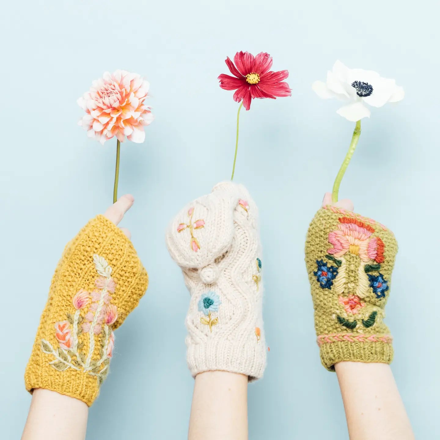 Yellow Meadow Handwarmer by French Knot