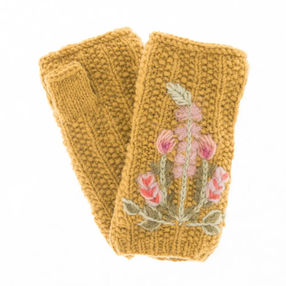 Yellow Meadow Handwarmer by French Knot