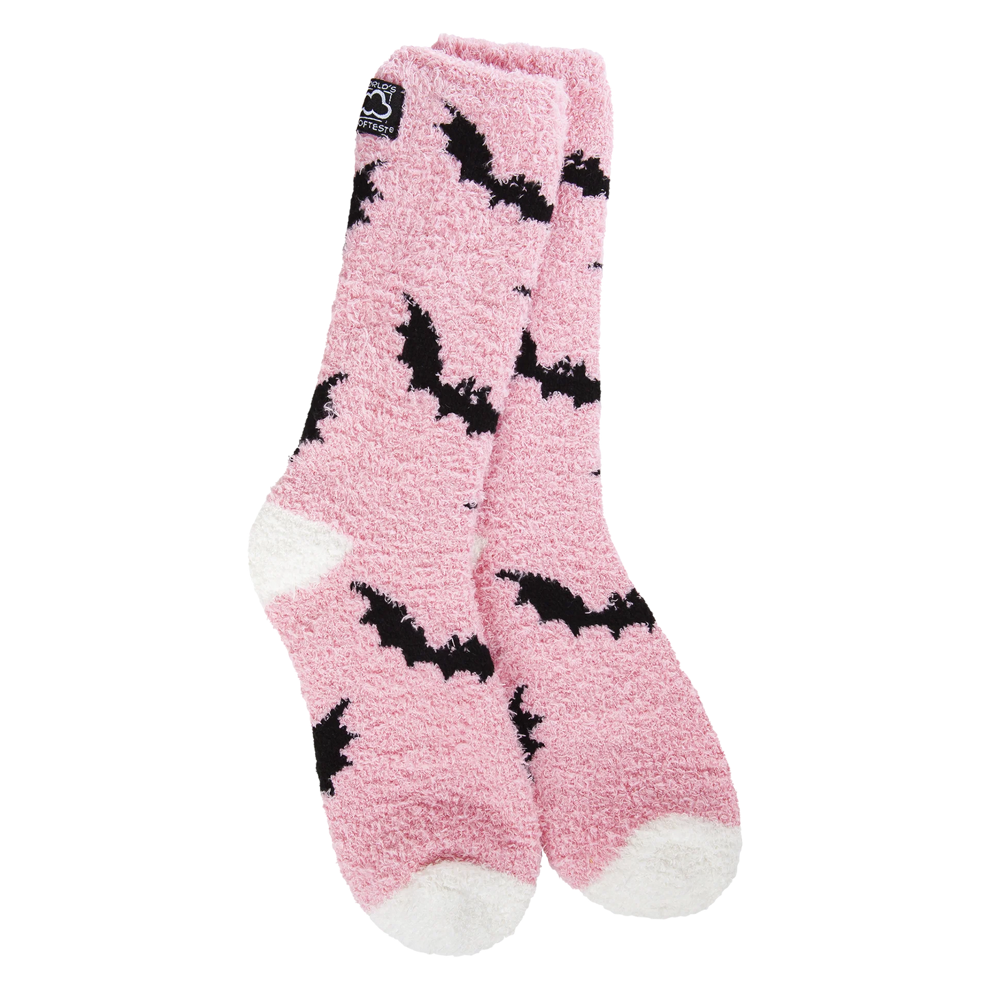 Pink Bat Fuzzy Socks