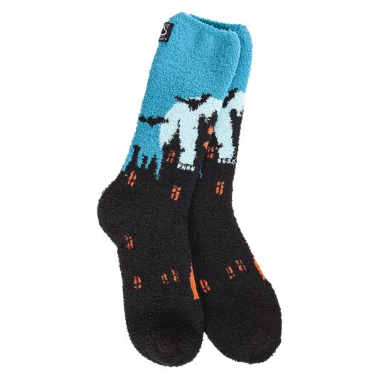 Haunted House Fuzzy Socks