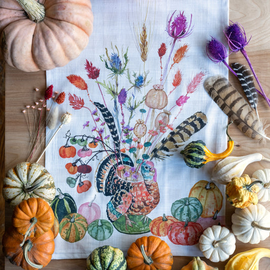 Turkey Vase Tea Towel