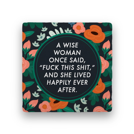Happily ever after floral coaster