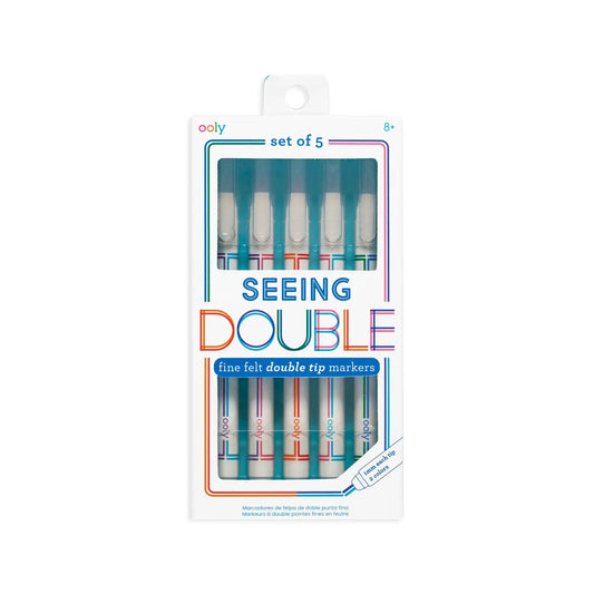 Seeing Double Fine Felt DoubleTip Markers - Set of 5
